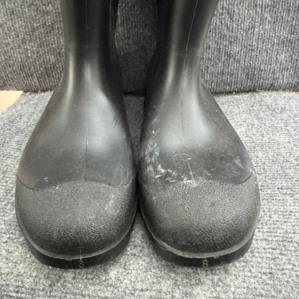 Servus Black Rubber Rain Boots Mens 8 Waterproof Knee High Work Boots USA Made